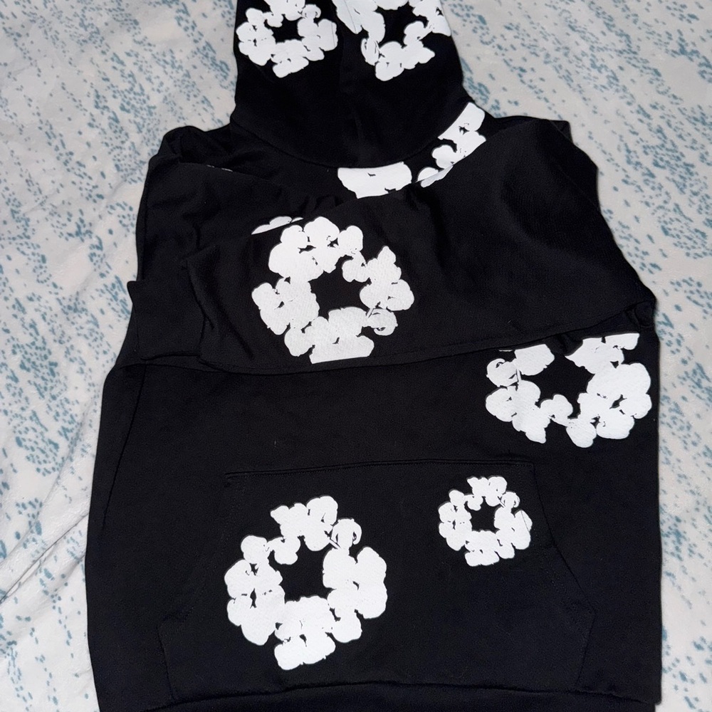 Black and White Floral Men's Lightweight Jacket